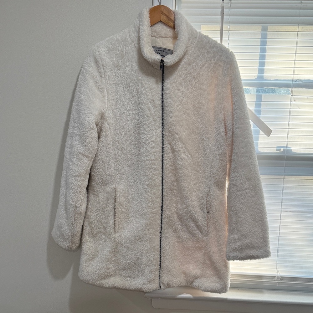 Bass Pro Shops Cream Plush Zip-Up Teddy Jacket